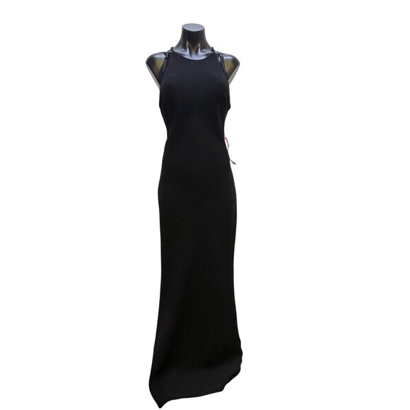 NWT Calvin Klein Black Sleeveless Long Dress Size 8 - Picture 1 of 4